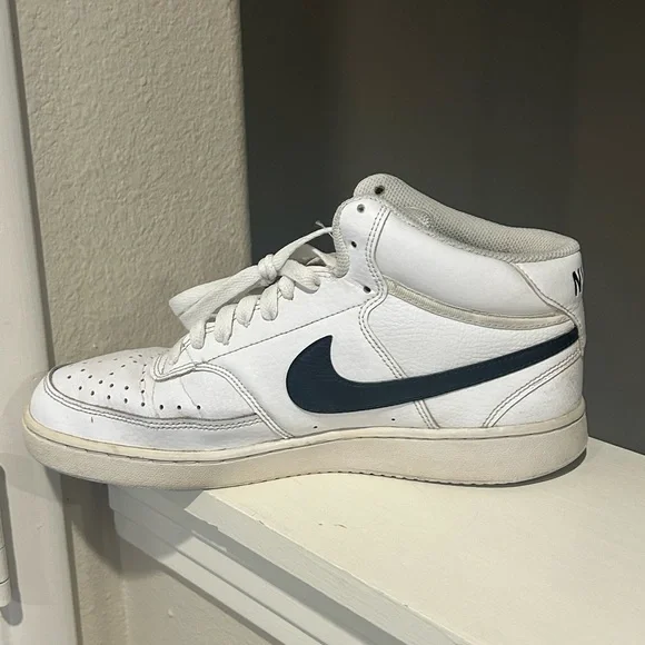 Nike Court Vision Mid White Black - Men’s Size 9.5 - Picture 5 of 9